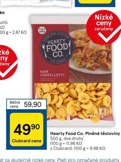 Hearty Food Co. Plněné těstoviny 500 g