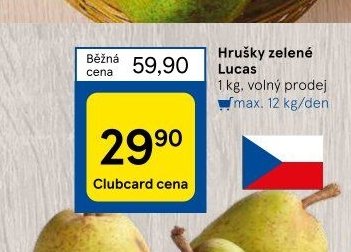 Hrušky zelené Lucas