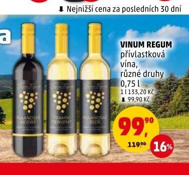 Vinum Regum přívlastková vína