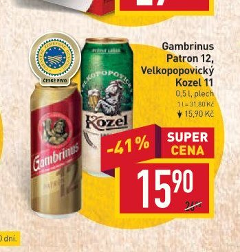 Gambrinus Patron 12, Velkopopovický Kozel 11