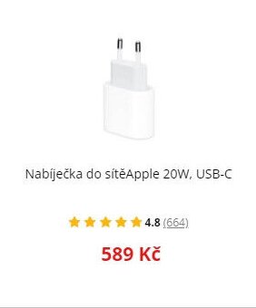 Nabíječka do sítě Apple 20W, USB-C