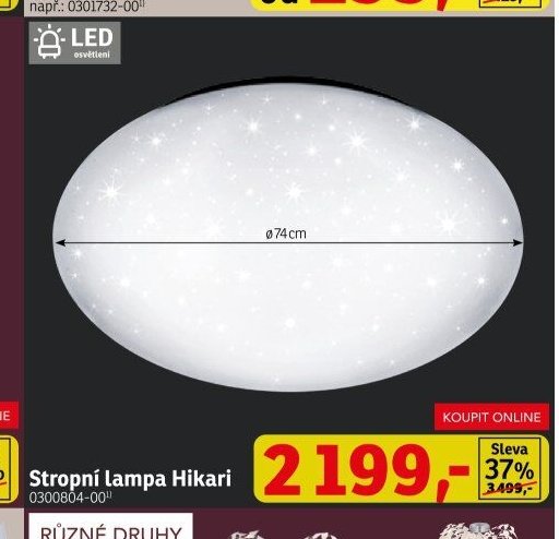 Stropní lampa Hikari - ASKO akcniletaky.com