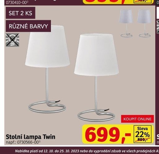 Stolní Lampa Twin - ASKO akcniletaky.com