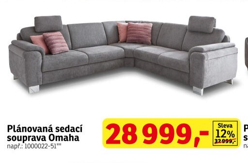 Plánovaná sedací souprava Omaha - ASKO akcniletaky.com