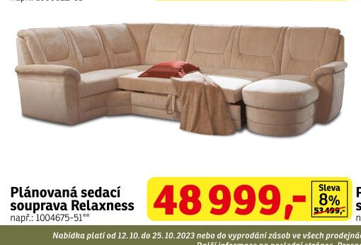 Plánovaná sedací souprava Relaxness - ASKO akcniletaky.com