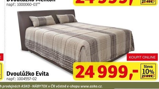 Dvoulůžko Evita - ASKO akcniletaky.com