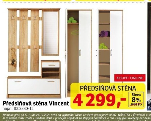 Předsíňová stěna Vincent - ASKO akcniletaky.com