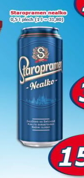 Nealkoholické pivo Staropramen