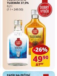 VODKA 37,5%, TUZEMÁK 37,5%