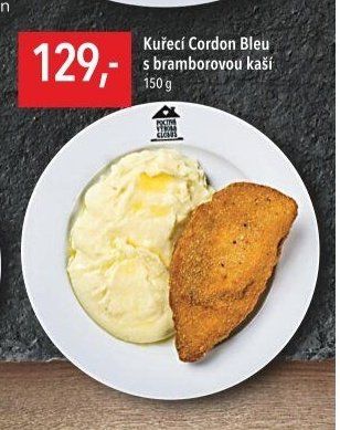 Kuřecí Cordon Bleu s bramborovou kaší
