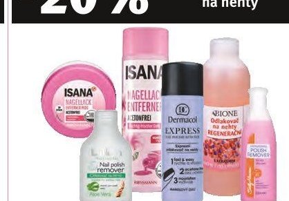 Isana a Dermacol odlakovače na nehty