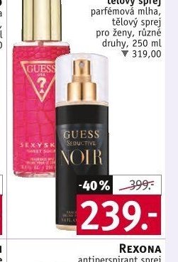 Guess tělový sprej parfémovaná mlha, tělový sprej pro ženy, různé druhy, 250 ml