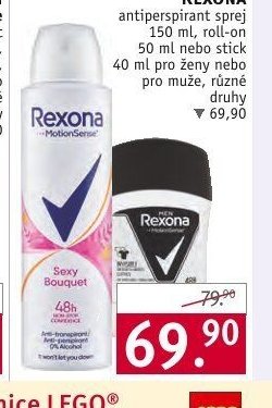 Rexona antiperspirant sprej 150 ml, roll-on 50 ml nebo stick 40 ml pro ženy nebo muže, různé druhy