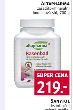 Koupelová sůl zásadito-minerální Altapharma