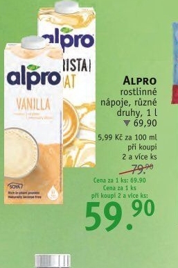 Rostlinné nápoje Alpro Soya