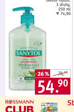 Tekuté dezinfekční mýdlo Sanytol