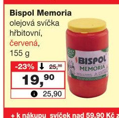 Bispol Memoria olejová svíčka