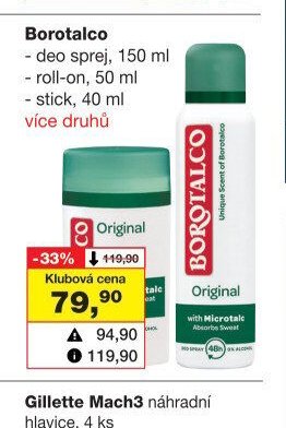 Borotalco deo sprej/roll-on/stick