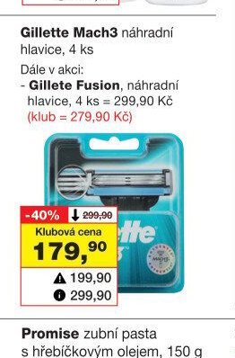 Gillette Mach3 náhradní hlavice