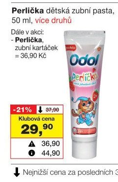 Perlička dětská zubní pasta