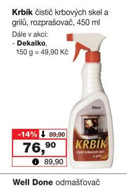 Krbík čistič krbových skel a grilů