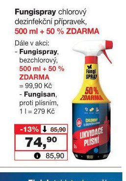 Fungispray chlorový dezinfekční přípravek