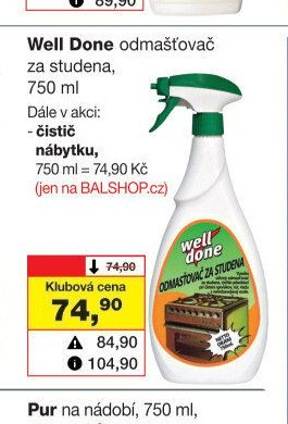 Well Done odmašťovač za studena