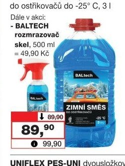 BALTECH zimní náplň do ostřikovačů do -25° C, 3 l