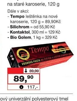 Tempo čistící leštěnka na staré karoserie, 120 g