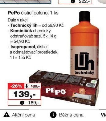 PePo čistící poleno, 1 ks