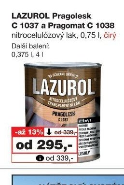 LAZUROL Pragolesk C 1037 a Pragomat C 1038