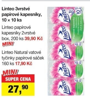 Papírové kapesníčky 3vrstvé Linteo