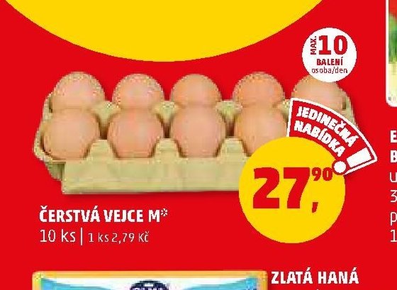 ČERSTVÁ VEJCE M