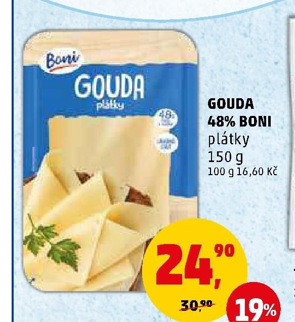 GOUDA 48% BONI plátky