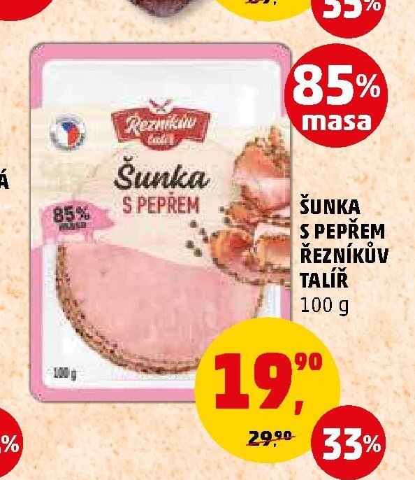 ŠUNKA S PEPŘEM ŘEZNÍKŮV TALÍŘ