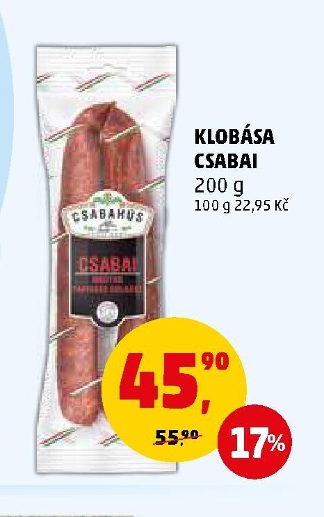 Klobása Csabai 200 g