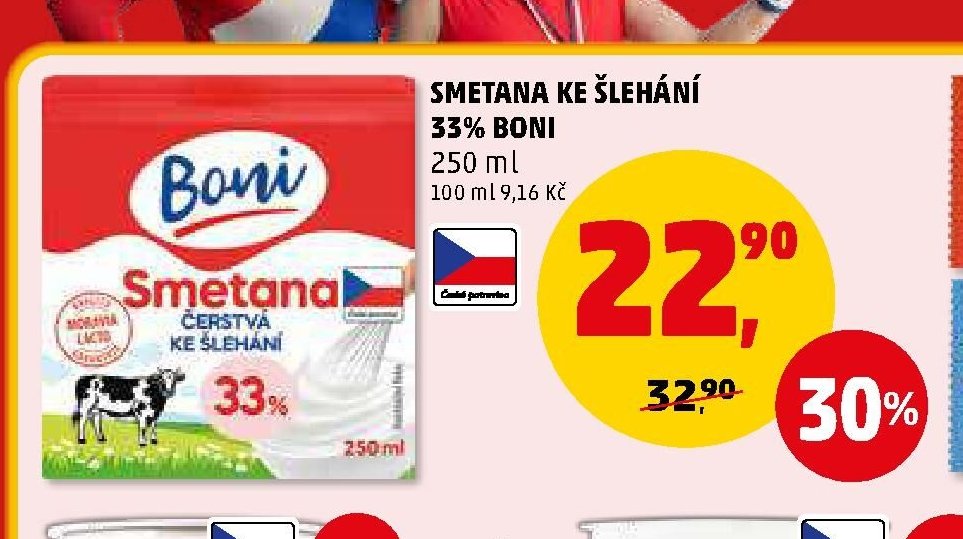 SMETANA KE ŠLEHÁNÍ 33% BONI