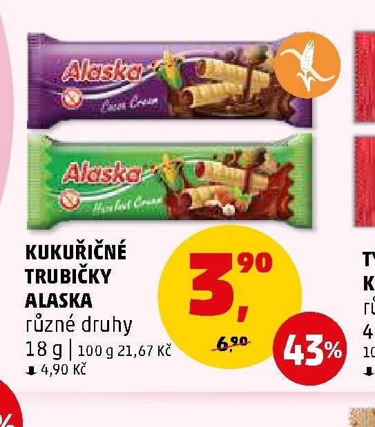 Kukuřičné trubičky Alaska