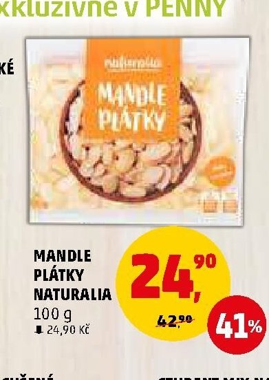 MANDLE PLÁTKY NATURALIA