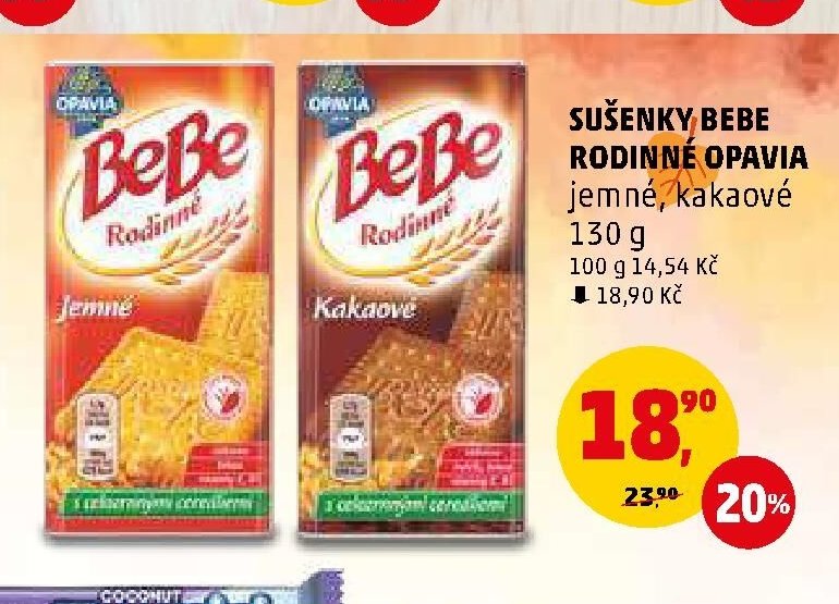 SUŠENKY BEBE RODINNÉ OPAVIA