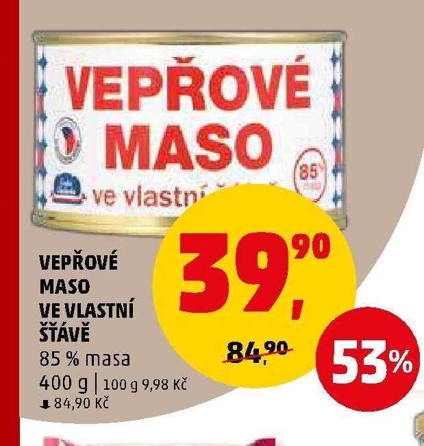 Vepřové maso ve vlastní šťávě