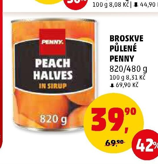 Broskve půlené Penny
