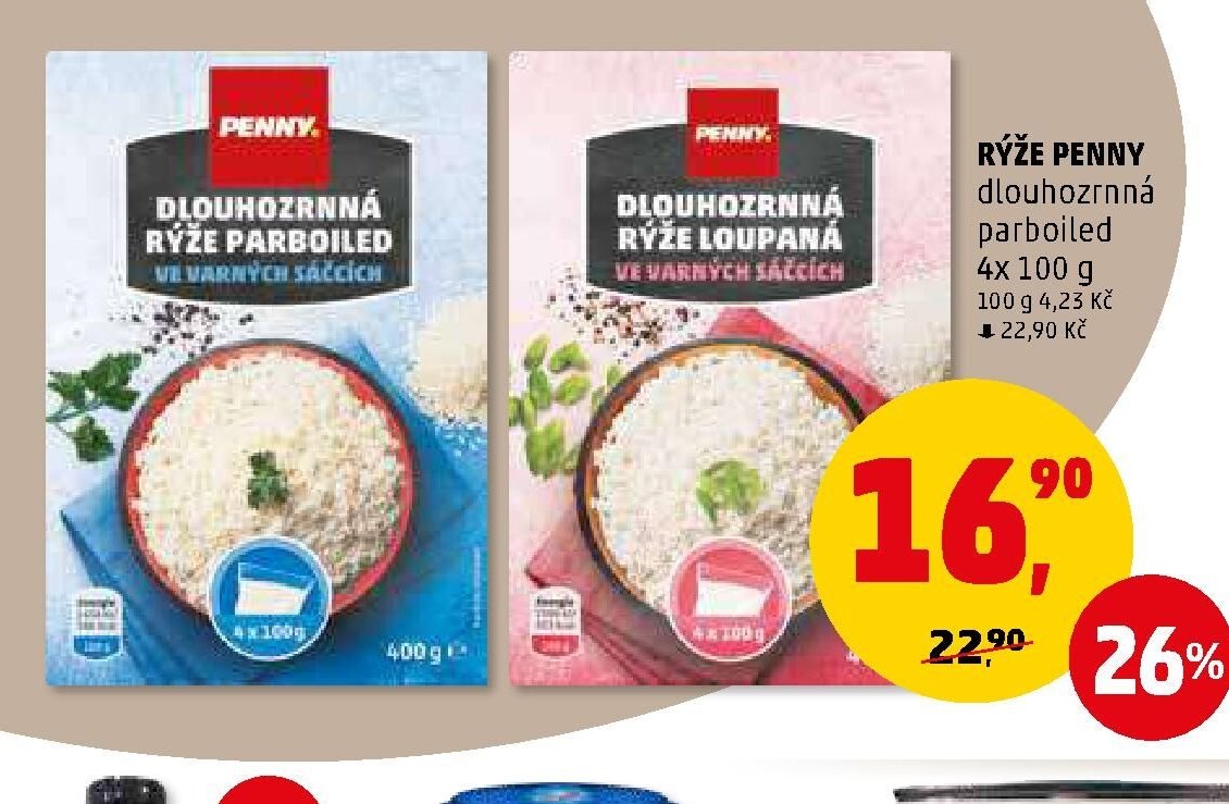 RÝŽE PENNY dlouhozrnná parboiled 400 g
