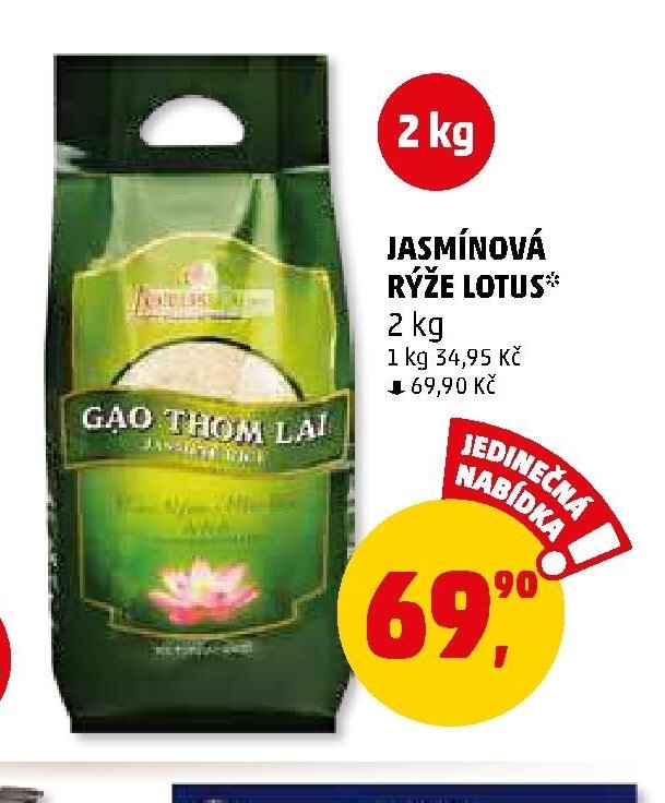 JASMÍNOVÁ RÝŽE LOTUS 2 kg