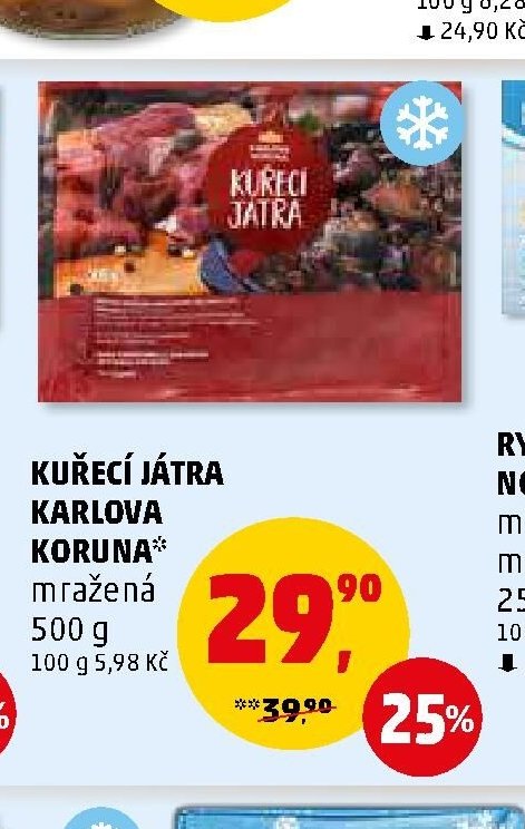 KUŘECÍ JÁTRA KARLOVA KORUNA 500 g