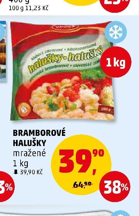 BRAMBOROVÉ HALUŠKY mražené 1 kg