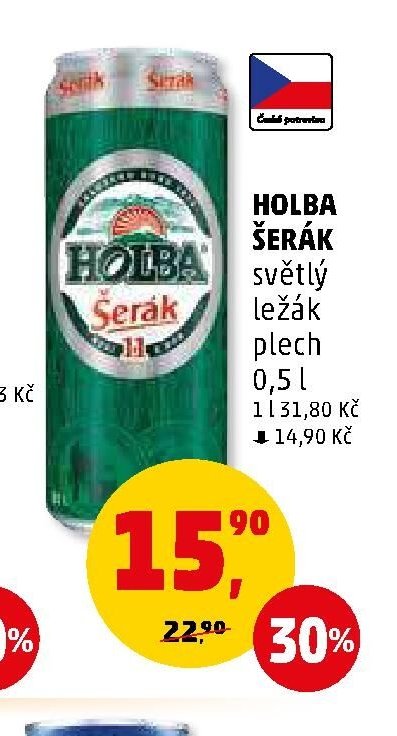 HOLBA ŠERÁK světlý ležák plech