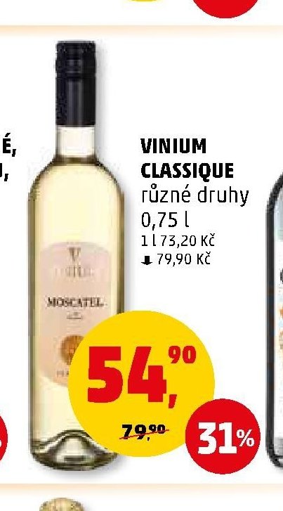 VINIUM CLASSIQUE různé druhy