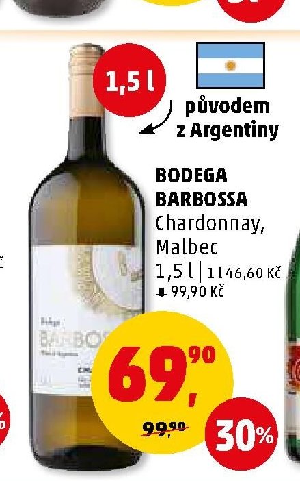 BODEGA BARBOSSA Chardonnay, Malbec