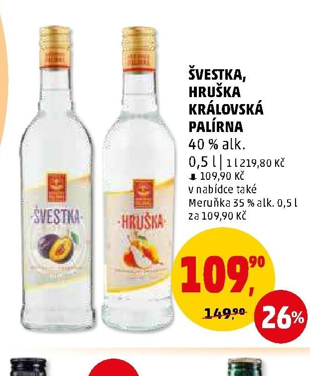ŠVESTKA, HRUŠKA KRÁLOVSKÁ PALÍRNA